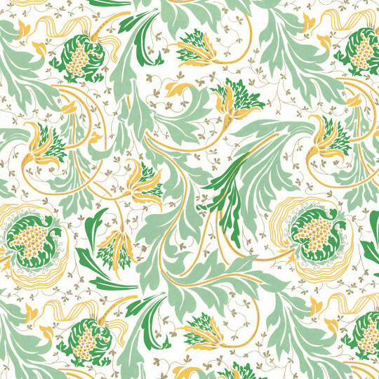 Green Flowers and Leaves Florentine Italian Print Paper ~ Rossi Italy